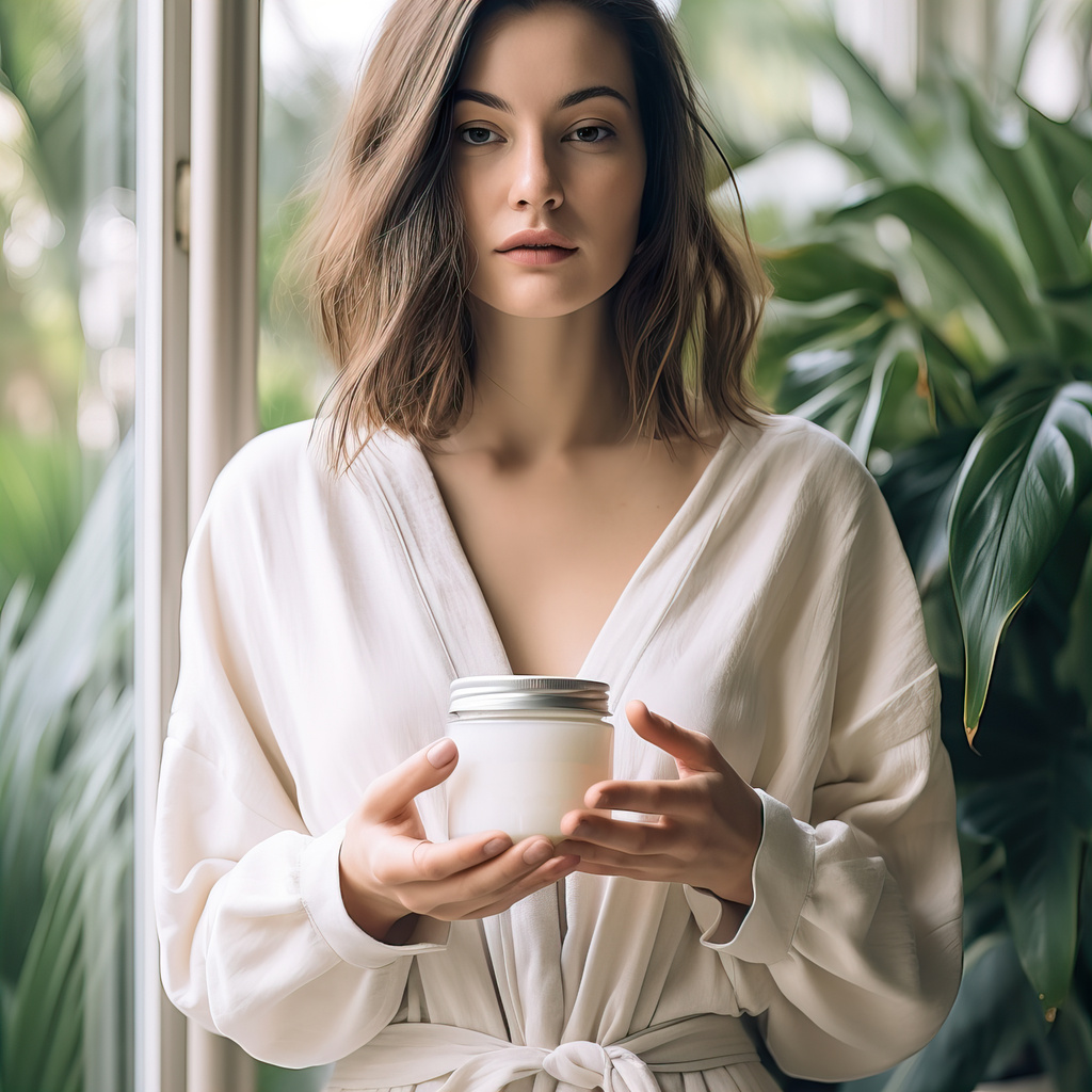 Woman Holding a Jar